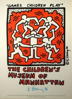 Keith Haring 1986 Games Children Play for Childrens Museum of