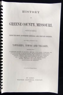 Greene County Missouri 1883 History Archives Book No 42 Springfield MO