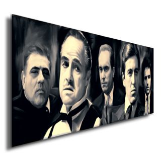 Godfather Al Pacino Marlon Brando Movie DVD Painting Canvas Giclee