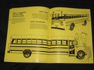 1972 GMC School Bus Catalog Sales Brochure CDN