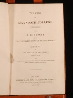 1836 Case of Maynooth College Ireland First Edition