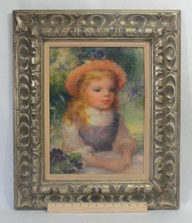 Original Harry Myers Impressionist Portrait Oil Painting Young Blonde