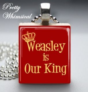 Harry Potter Jewelry Scrabble Pendant ron Weasley Is Our King