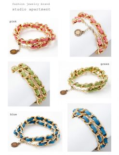  Apartment Design Fashion Jewelry Suede String Chain Bracelet Bracelets