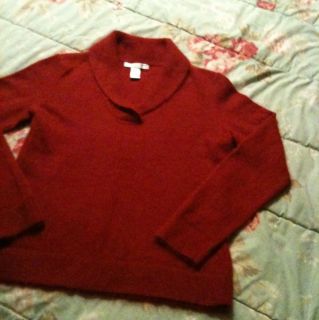 Womens Sarah Spencer Petite Med Red Holiday Angora Sweater Very Soft