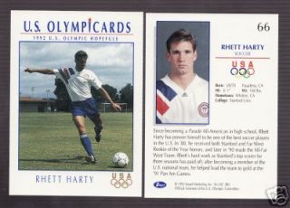 100 1992 US Olympic Rhett Harty Soccer Cards 66