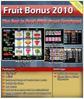 Fruit Bonus 2010 by Amcoe CGA Game Board for Cherry Master New