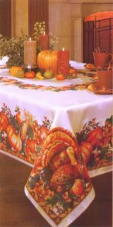 Harvest Splender Thanksgiving Tablecloth 70 Round