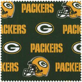 Green Bay Packers NFL Football Green Cotton Fabric by The 1 2 Yard