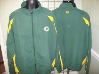 Green Bay Packers Green NFL Apparel Full Zip Jacket Sz 3XL