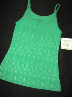 Green Apple Eco Organic Fitness Yoga Green Tank Top Shirt Strap New