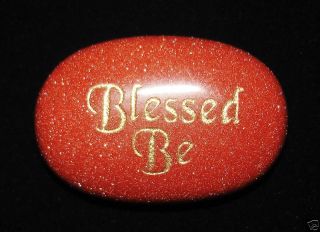 Goldstone Blessed Be Worry Stone Crystal Healing