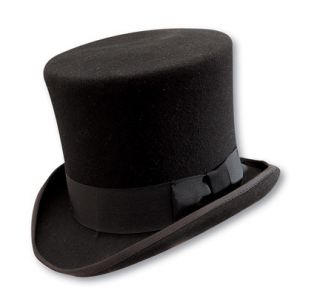 Top Hat Black Wool Rock Star GNR Slash Mad Hatter Caroler Weddings