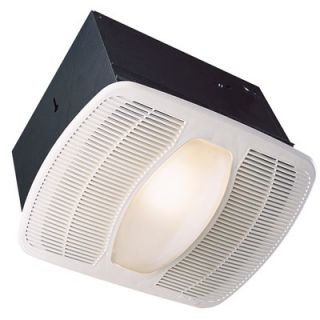 Aero Pure Four Bulb Quiet Bathroom Heater Fan with Light in White