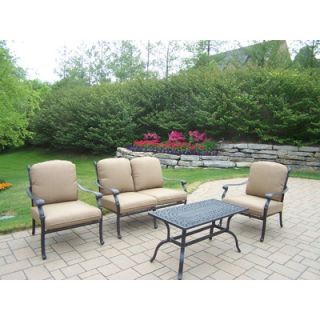 Mission Hills Redondo 4 Piece Lounge Seating Group with Cushions   R