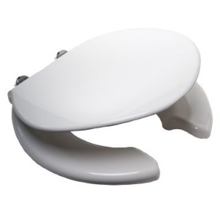 Comfort Seats Designer Solid Round Toilet Seat with PVD Brushed Nickel