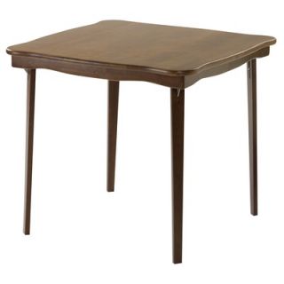 Stakmore Straight Edge Wood Folding Card Table in Cherry