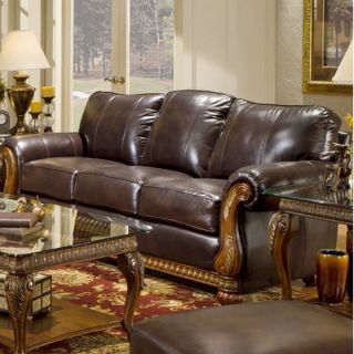 Newport Upholstery Heritage Blended Leather Stationary Sofa  