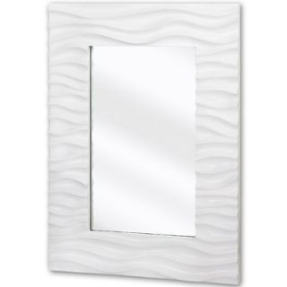 Majestic Mirror Contemporary Plain Mirror in White Lacquer   2008 P