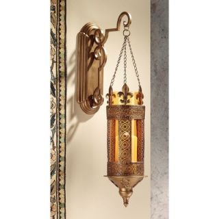 IMAX Galicia Embossed Metal and Glass Wall Sconce