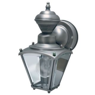 Heath Zenith Motion Activated Five Sided Porch Light in White Brass