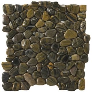 Emser Tile 12 x 12 Rivera Pebble Mosaic in Forest