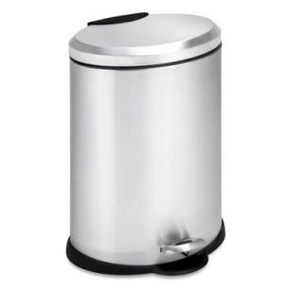 Honey Can Do 12 Liter Oval Stainless Steel Step Trash Can
