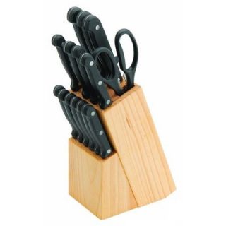 Rogers by Stanley Roberts 15 Piece Black Handle Cutlery Pro Set with