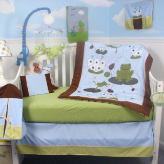 Froggies Party Baby 14 Piece Crib Nursery Bedding Set