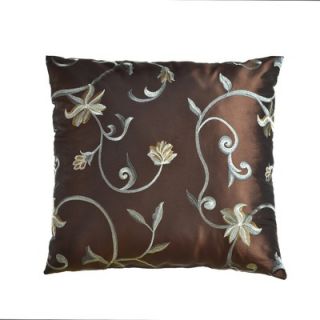 Softline Home Fashions Athena 18 Pillow in Chocolate / French Blue