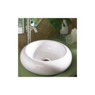 DecoLav Classically Redefined 19.5 Round Ceramic Vessel Sink   1421