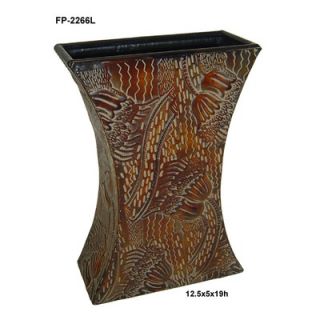 Cheungs Rattan 19 Metal Tall Hourglass Vase   FP 2266L