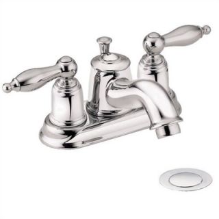 Moen Castleby Centerset Bathroom Faucet with Double Lever Handles