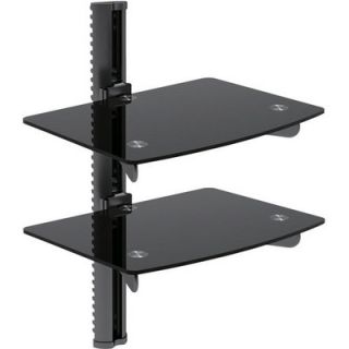 Bentley 21 Adjustable Wall Mount Two Glass Shelf for DVD/VCR   DVD