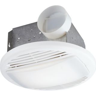 Progress Lighting Bath Exhaust Ceiling Fan with Light for Rooms Up to