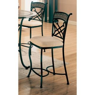 Wildon Home ® Cottonwood 24 Barstool with Faux Marble Inlay in Black