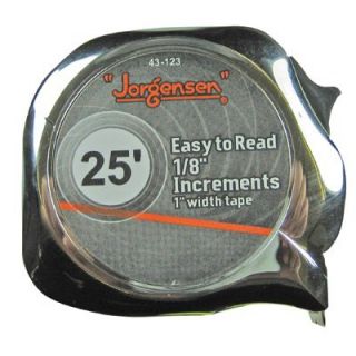 Jorgensen Easy to Read Tape Measures   1x33 tape measure chrome