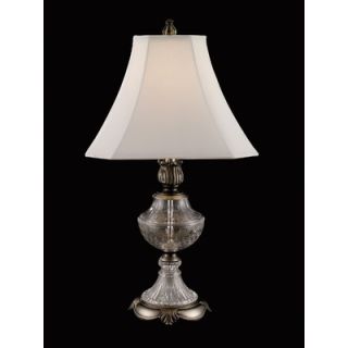 Dale Tiffany 26.5 Crystal Table Lamp in Antique Silver