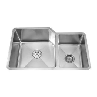 Kraus 32 inch Undermount Double Bowl Kitchen Sink with Chrome Kitchen
