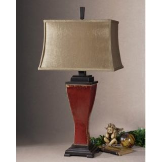 Uttermost Abiona 33 Table Lamp in Distressed Burnished Red Glaze