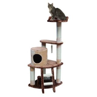 Kitty Mansions 53 Sicily Cat Tree in Brown and Beige   Sicily BB