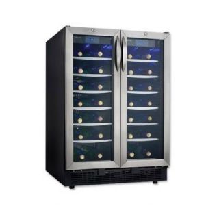 Danby Silhouette 54 Bottle Wine Cooler in Black with Stainless Steel