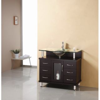 Virtu Rocco 61 Double Sink Bathroom Vanity Set in Espresso   MD 61