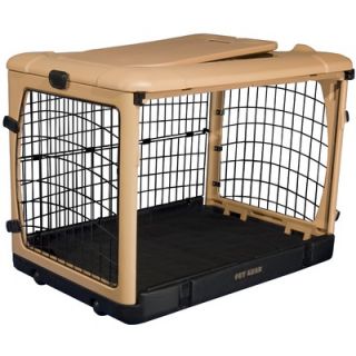 Pet Gear Deluxe Steel Dog Crate in Tan