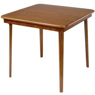 Stakmore Straight Edge Wood Folding Card Table in Fruitwood
