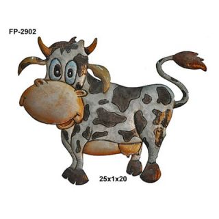 Cheungs Rattan Metal Wall Cow