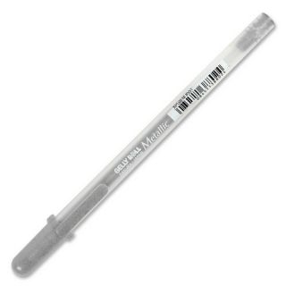 Gel Pen,Water/Fade Proof,1.0mm,Med. Line,Metallic Silver
