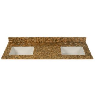 Vintage Stone 22 x 61 Granite Vanity Top with 8 Centers and