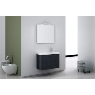 Vigo Contemporary Wall Mounted 59 Double Bathroom Vanity Set in Wenge