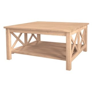 International Concepts Unfinished Wood Hampton Coffee Table